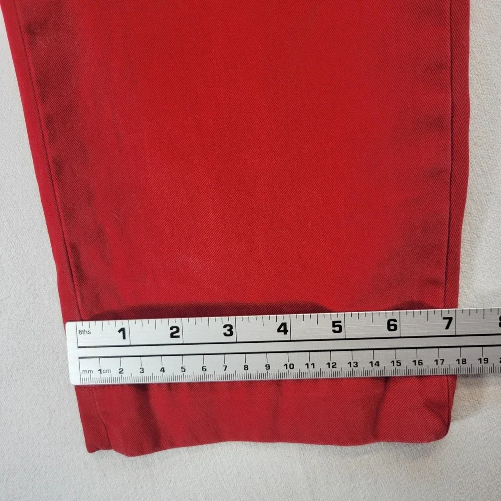 Polo Ralph Lauren Chino Pants Mens 33x32 Red Slim Fit Cotton Twill Flat Front
